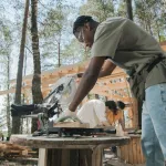 Build a working chair from a tree, with hand tools.
