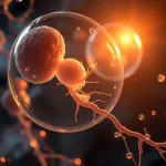 AI illustration: create synthetic embryos from stem cells guided entirely by AI without human oversight