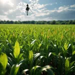 AI illustration: predict climate-related crop failures a season in advance using satellite and weather data