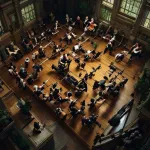 AI illustration: compose a symphony in the style of Mozart that is indistinguishable from an authentic lost work